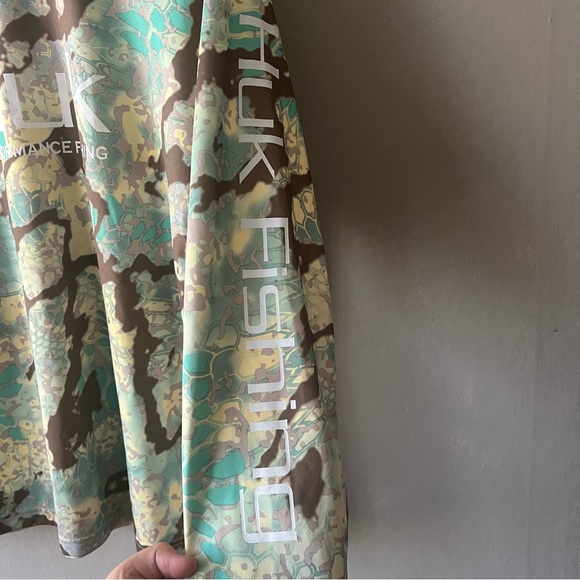 Huk Men's Kryptek Camo Icon long-sleeve performance fishing shirt Size XL - Picture 5 of 8